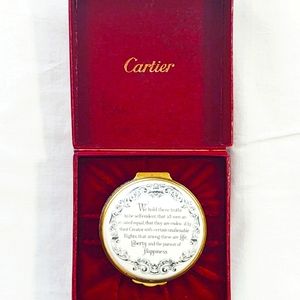 1976 Cartier Bicentenary of the Declaration of Independence Enamel Trinket Box